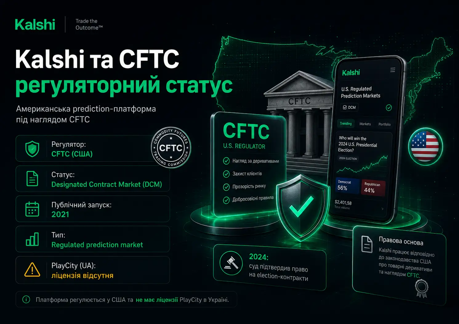 Kalshi та CFTC: регуляторний статус
